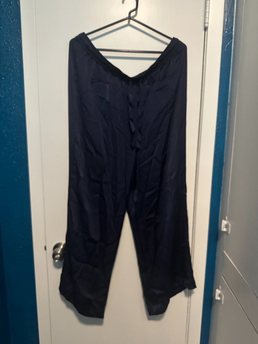 J. Crew Silky Pajama Pants in Navy (XL, NWT)